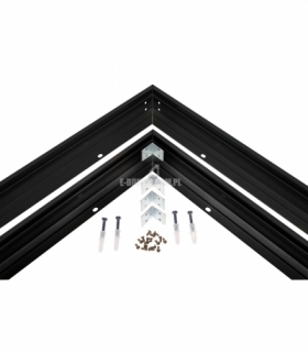 RAMKA DO MONTAŻU NATYNKOWEGO CZARNA OPRAWA ALGINE 600X600 ACC+035010_FRAMEBL