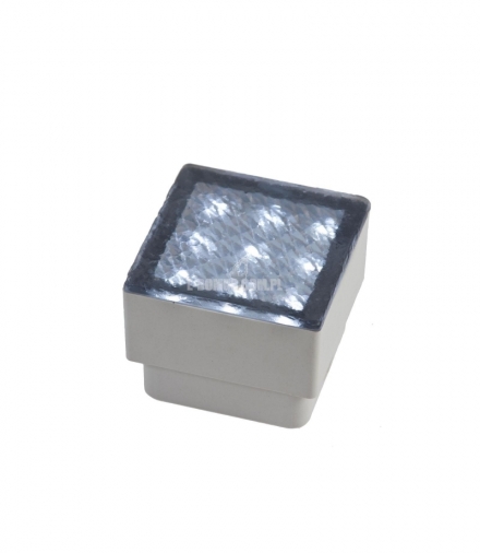 BRIQUE 9 LED 5MM 12V 0,8W IP67 80X80X68MM WW KOSTKI BRUKOWE SLI009001WW12V