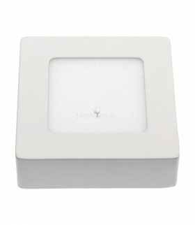 ALGINE ECO LED SQUARE 230V 6W IP20 CW SUFITOWE BIAŁA RAMKA NATYNKOWA SLI035022CW