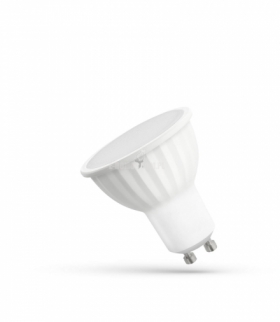 LED GU10 230V 10W SMD CW Z MLECZNĄ SZYBKĄ BIAŁA SPECTRUM + WOJ+13257