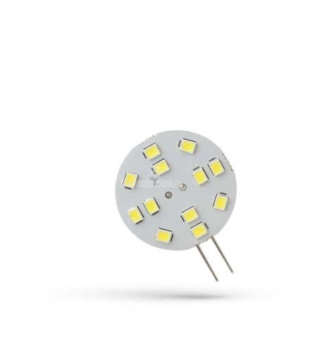 LED G4 12V 2W 12 LED CW 30MM SPECTRUM WOJ+13783