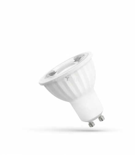 LED GU10 230V 6W SMD 38ST CW Z SOCZEWKĄ SPECTRUM WOJ+14094