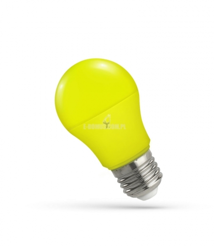 LED GLS E-27 230V 5W YELLOW ŻÓŁTA SPECTRUM WOJ+14113