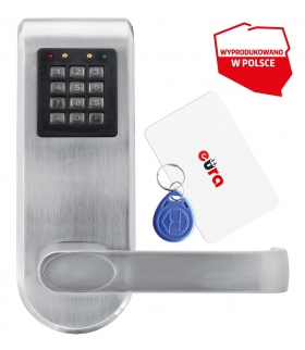 SZYLD Z KONTROLĄ DOSTĘPU EURA ELH-72B9 SILVER z czytnikiem RFID i szyfratorem, uniwersalny rozstaw śrub mocujących
