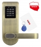 SZYLD Z KONTROLĄ DOSTĘPU EURA ELH-72B9 BRASS z czytnikiem RFID i szyfratorem, uniwersalny rozstaw śrub mocujących