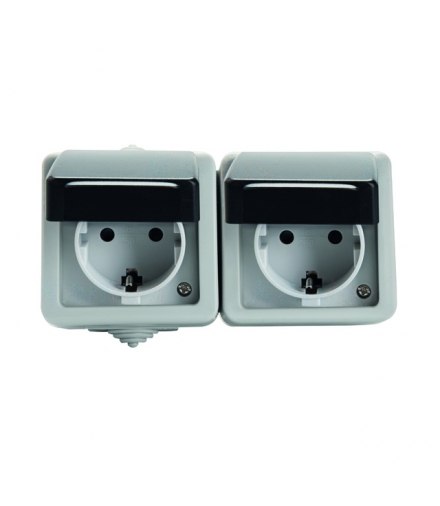 TEKNO 05-1248-143 cz Gniazdo zasilające Schuko, ochrona styków Kanlux 27131