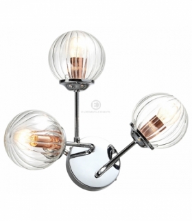 BEST LAMPA KINKIET 3X40W E14 CHROM+MIEDŹ Candellux 23-67258