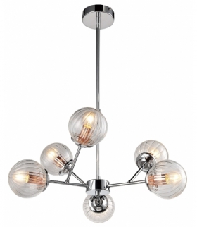 BEST LAMPA WISZĄCA 6X40W E14 CHROM+MIEDŹ Candellux 36-67272