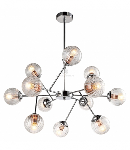 BEST LAMPA WISZĄCA 12X40W E14 CHROM+MIEDŹ Candellux 30-64806