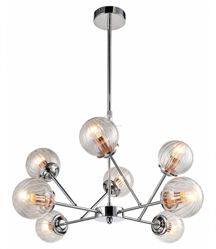 BEST LAMPA WISZĄCA 8X40W E14 CHROM+MIEDŹ Candellux 38-67289