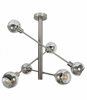 MIGO LAMPA WISZĄCA SZTYCA 6X10W E14 LED SATYNA Candellux 36-72481