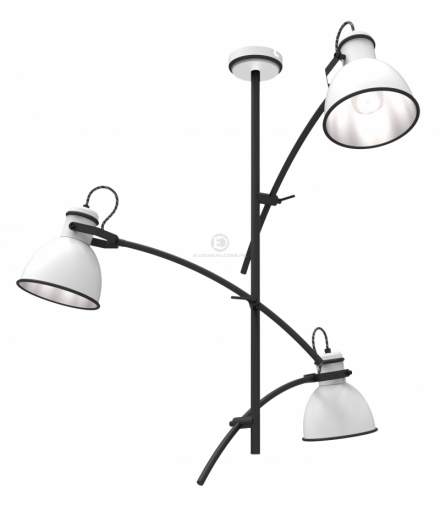 ZUMBA LAMPA WISZĄCA 3X40W E14 BIAŁY+CZARNY Candellux 33-72061