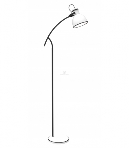 ZUMBA LAMPA PODŁOGOWA SZTYCA SKOS 1X40W E14 BIAŁY+CZARNY Candellux 51-72108