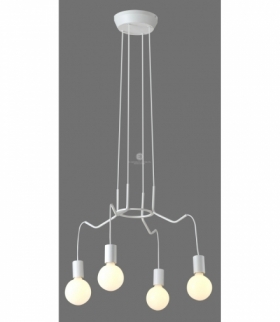 BASSO LAMPA WISZĄCA 4X40W E27 BIAŁY MATOWY Candellux 34-71002