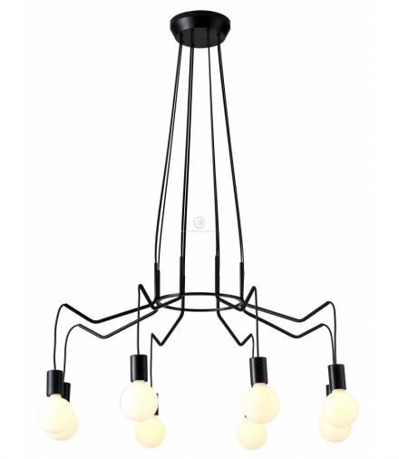 BASSO LAMPA WISZĄCA 8X40W E27 CZARNY MATOWY Candellux 38-71057