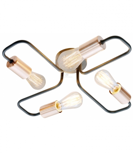 HERPE LAMPA SUFITOWA 4X60W E27 CZARNY Candellux 34-66923