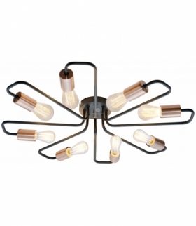 HERPE LAMPA SUFITOWA 8X60W E27 CZARNY Candellux 38-66947