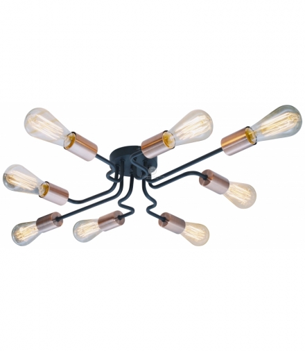 HERPE LAMPA SUFITOWA LONG 8X60W E27 CZARNY Candellux 38-66954