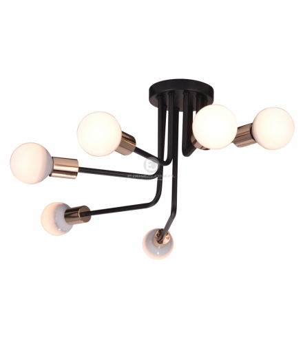 SPILL LAMPA WISZĄCA 6X60W E27 CZARNY Candellux 36-56542