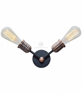 KIRIMU LAMPA KINKIET 2X60W E27 CZARNY Candellux 22-66886