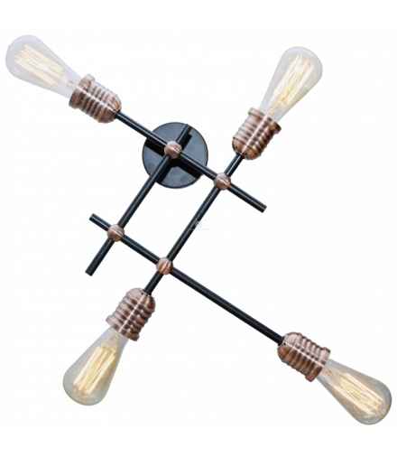 KIRIMU LAMPA SUFITOWA 4X60W E27 CZARNY Candellux 34-66909