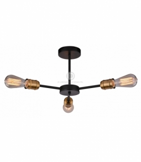 GOLDIE LAMPA WISZĄCA 3X60W E27 CZARNY+PATYNA (Z ŻARÓWKĄ 3030948) Candellux 33-55750