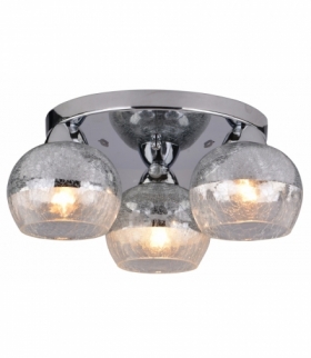 CROMINA LAMPA SUFITOWA PLAFON OKRĄGŁY 3X60W E27 CHROM Candellux 98-55637