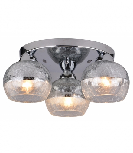 CROMINA LAMPA SUFITOWA PLAFON OKRĄGŁY 3X60W E27 CHROM Candellux 98-55637