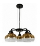 CROMINA GOLD LAMPA WISZĄCA 5X60W E27 CZARNY Candellux 35-57266