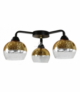 CROMINA GOLD LAMPA SUFITOWA 3X60W E27 CZARNY Candellux 98-57273