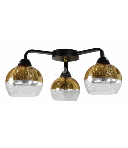 CROMINA GOLD LAMPA SUFITOWA 3X60W E27 CZARNY Candellux 98-57273