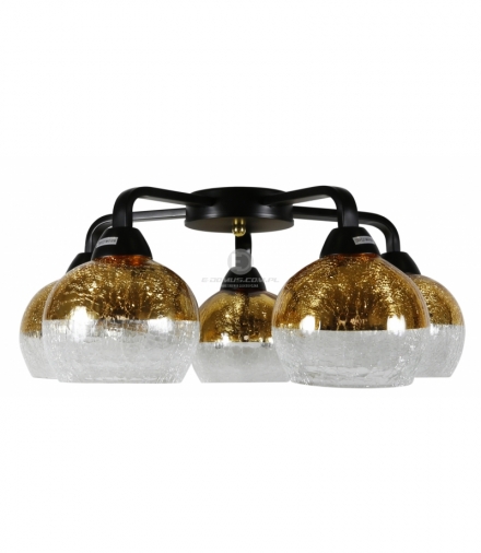 CROMINA GOLD LAMPA SUFITOWA 5X60W E27 CZARNY Candellux 98-57297