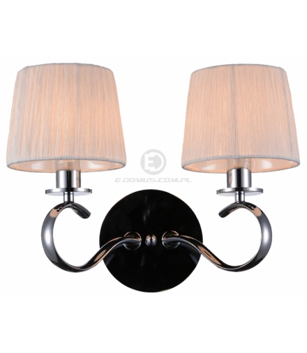 CLARA LAMPA KINKIET 2X40W E14 CHROM / BIAŁY Candellux 22-21564
