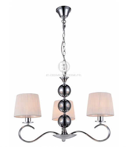 CLARA LAMPA WISZĄCA 3X40W E14 CHROM / BIAŁY Candellux 33-21618