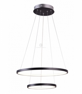 LUNE LAMPA WISZĄCA 50 OKRĄGŁY PODWÓJNY 40W LED 4000K CZARNY Candellux 32-64745