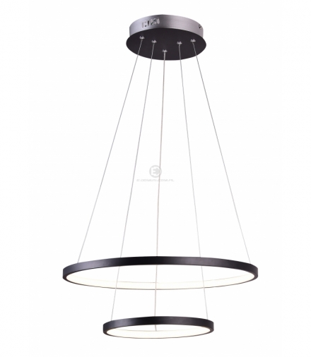 LUNE LAMPA WISZĄCA 50 OKRĄGŁY PODWÓJNY 40W LED 4000K CZARNY Candellux 32-64745