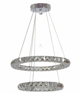 LORDS LAMPA WISZĄCA 42 OKRĄGŁY PODWÓJNY 24W LED CHROM Candellux 31-32515