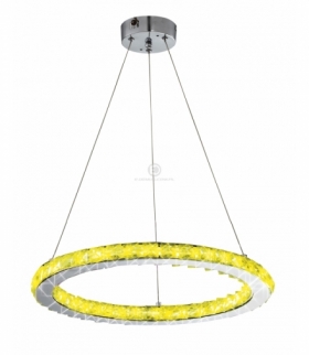 LORDS LAMPA WISZĄCA OKRĄGŁY POJEDYNCZY 40 12W LED RGB CHROM Z PILOTEM Candellux 31-63113