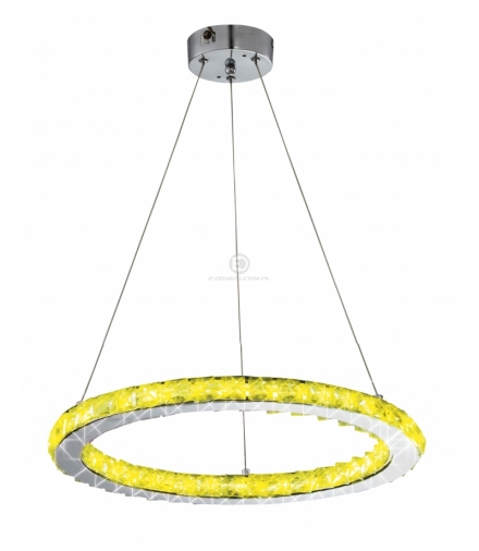 LORDS LAMPA WISZĄCA OKRĄGŁY POJEDYNCZY 40 12W LED RGB CHROM Z PILOTEM Candellux 31-63113