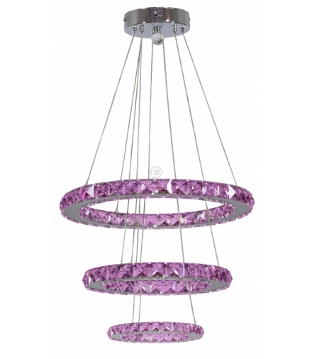 LORDS LAMPA WISZĄCA 50 OKRĄGŁY POTRÓJNY 48W LED RGB CHROM Z PILOTEM Candellux 33-63090