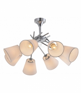 VOX LAMPA WISZĄCA 8X40W E14 CHROM Z ABAŻUREM Candellux 38-70647