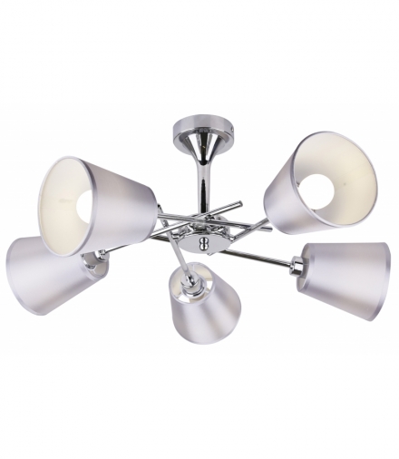 VOX LAMPA WISZĄCA 5X40W E14 CHROM Z ABAŻUREM Candellux 35-70630
