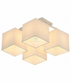 BOHO LAMPA SUFITOWA 4X40W E27 BIAŁY ABAŻ. BEŻOWY Candellux 34-58485