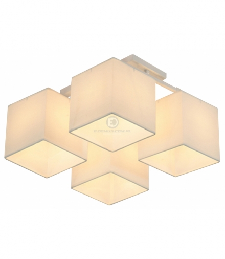 BOHO LAMPA SUFITOWA 4X40W E27 BIAŁY ABAŻ. BEŻOWY Candellux 34-58485