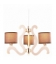 AMBROSIA 3 LAMPA WISZĄCA 3X40W E14 + 18,4W LED MIEDZIANY Candellux 33-33888