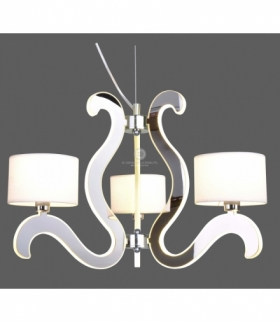AMBROSIA 1 LAMPA WISZĄCA 3X40W E14 + 18,4W LED CHROM Candellux 33-33895