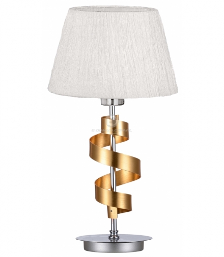 DENIS LAMPA GABINETOWA 1X60W E27 CHROM/ZŁOTY + ABAŻUR Candellux 41-23483