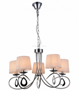 ARNIKA LAMPA WISZĄCA 5X40W E14 CHROM / BIAŁY Candellux 35-21687