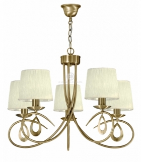 ARNIKA LAMPA WISZĄCA 5X40W E14 PATYNA / KREM Candellux 35-21694