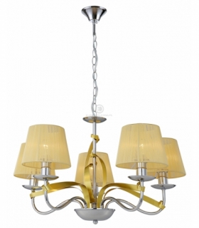 DIVA LAMPA WISZĄCA 5X40W E14 CHROM/ZŁOTY Candellux 35-55064